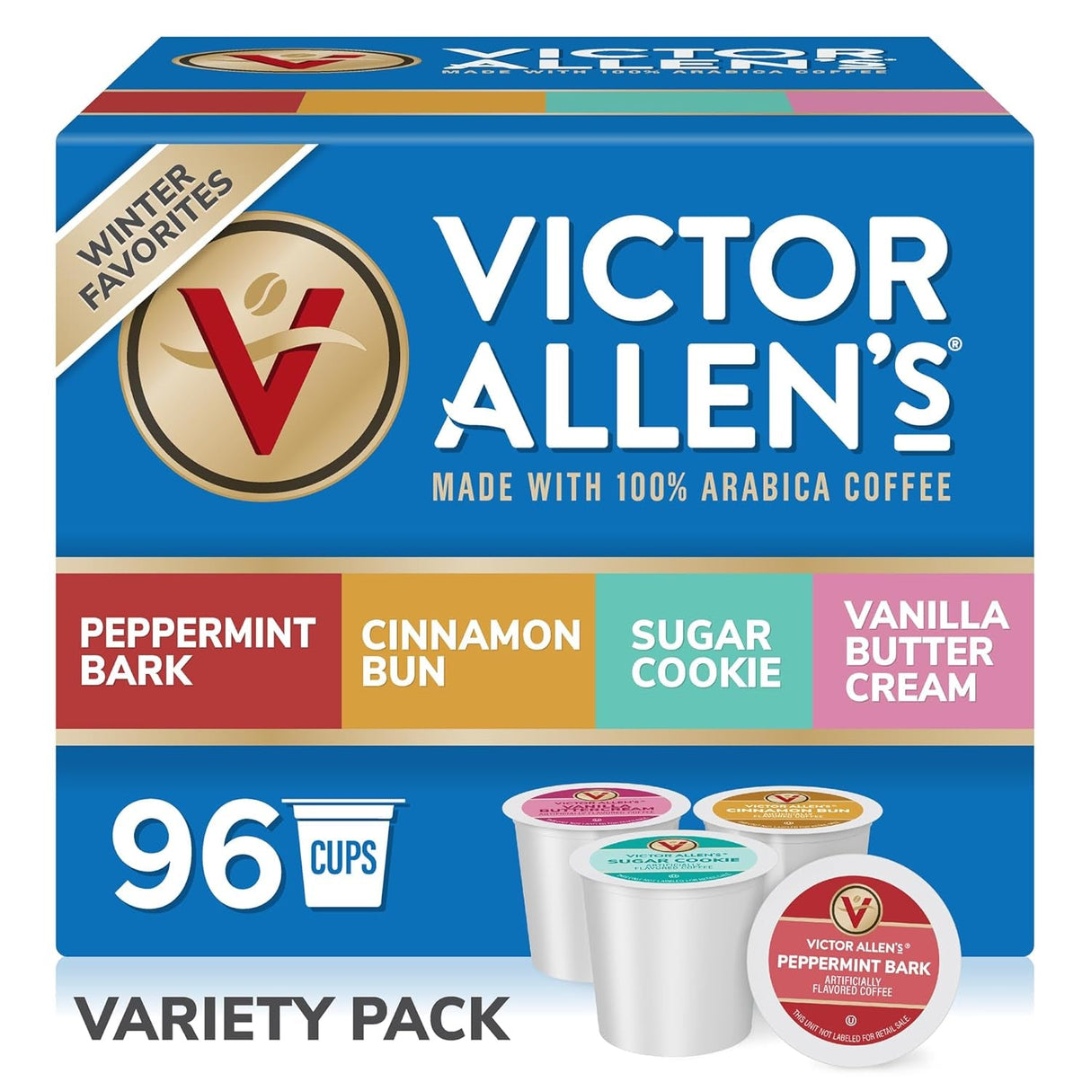 Victor Allen'S Coffee Variety Pack (Morning Blend, 100% Colombian, Donut Shop Blend, and French Roast), 42 Count, Single Serve Coffee Pods for Keurig K-Cup Brewers
