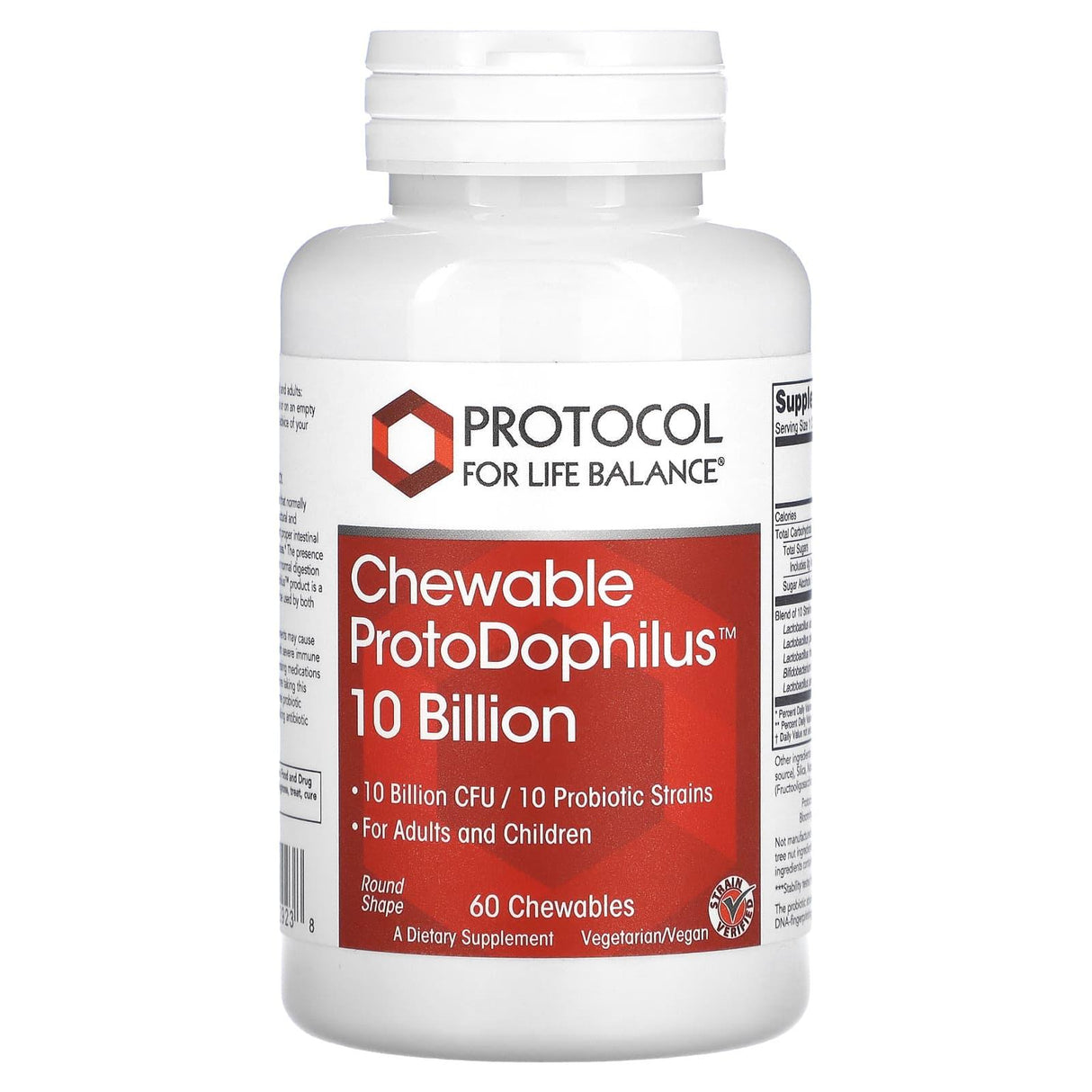 Protocol for Life Balance, Chewable ProtoDophilus, 10 Billion, 60 Chewables - Supply Center USA