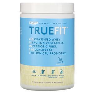 RSP Nutrition, TrueFit, Grass-Fed Whey Protein Shake with Fruits & Veggies, Vanilla, 2 lbs (940 g) - Supply Center USA