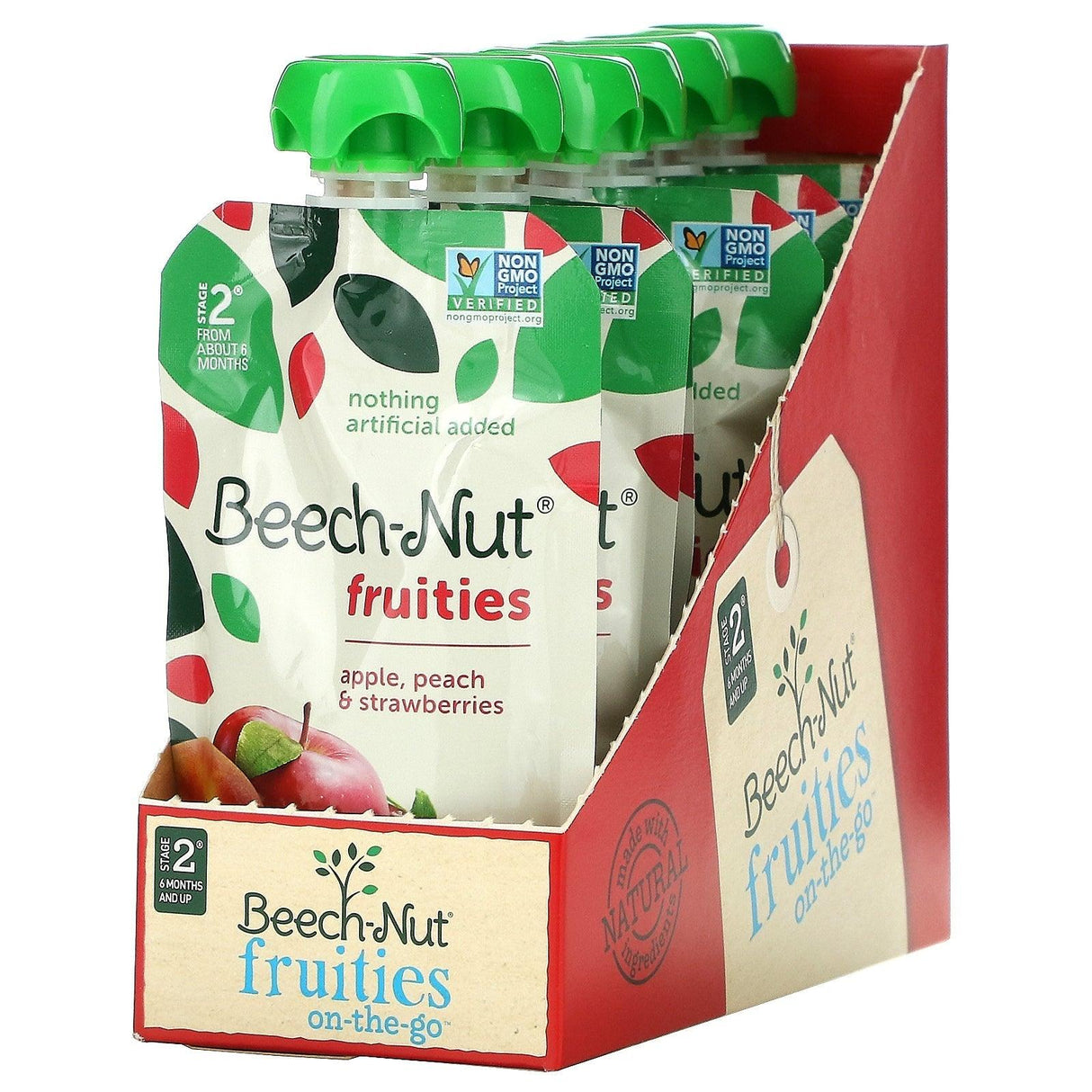 Beech-Nut, Fruities, 6+ Months, Pear, Banana & Raspberries, 12 Pouches, 3.5 oz (99 g) Each - Supply Center USA