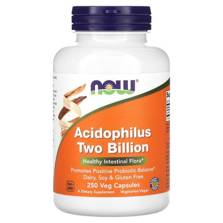 NOW Foods, Acidophilus Two Billion, 250 Veg Capsules - Supply Center USA