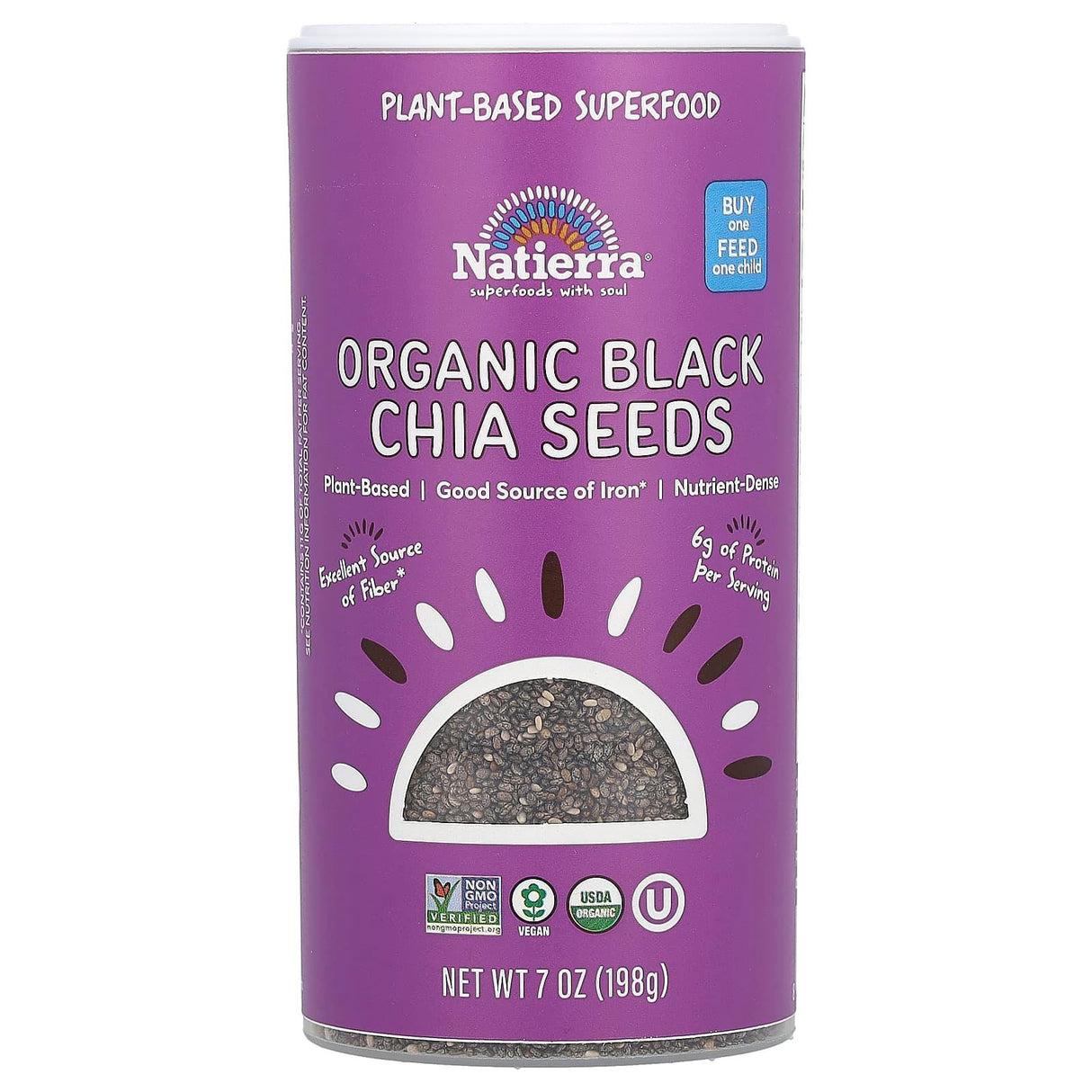 Natierra, Organic Black Chia Seeds, 7 oz (198 g) - Supply Center USA