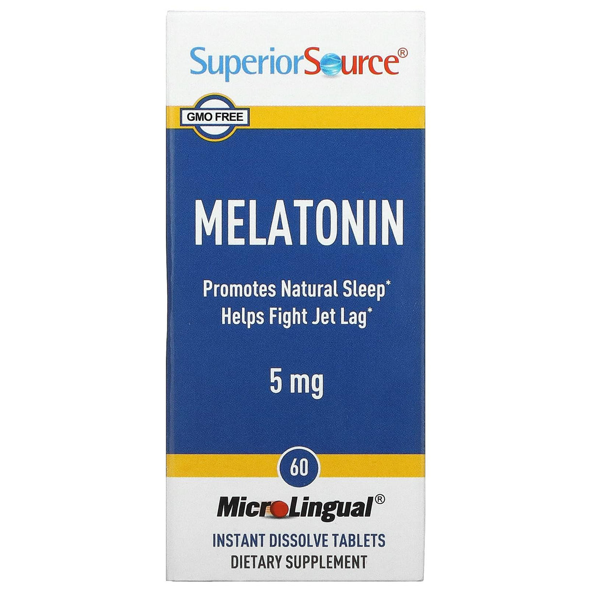 Superior Source, Melatonin, 1 mg, 100 MicroLingual Instant Dissolve Tablets - Supply Center USA