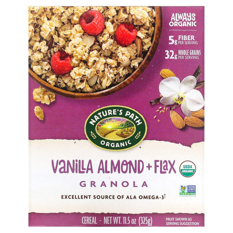 Nature's Path, Organic, Vanilla Almond + Flax Granola Cereal, 11.5 oz (325 g) - Supply Center USA