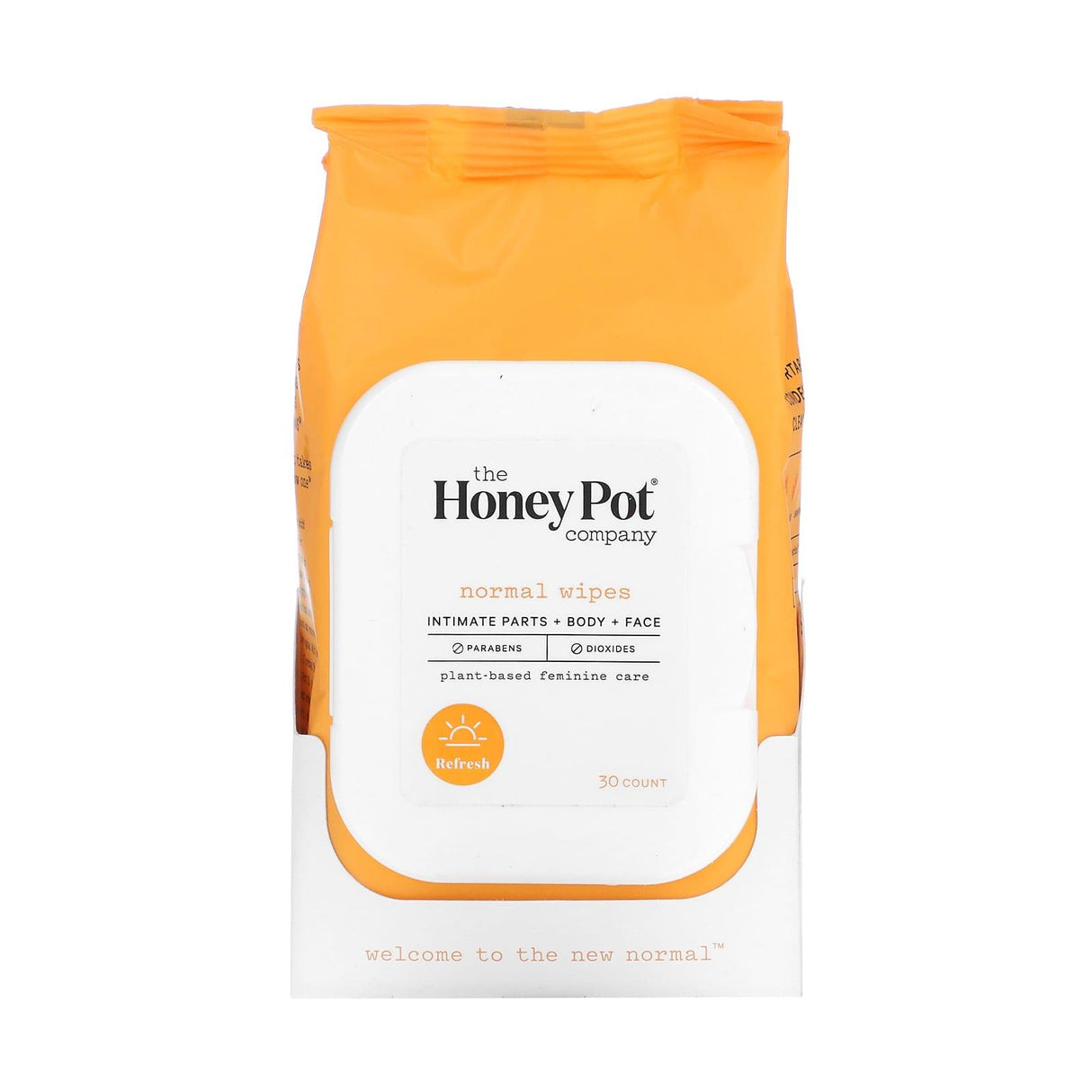 The Honey Pot Company, Bergamot Rose Wipes, 30 Count