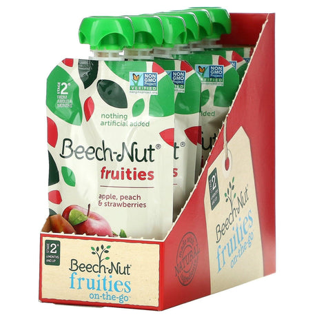 Beech-Nut, Fruities, 6+ Months, Apple, Peach & Strawberries, 12 Pouches, 3.5 oz (99 g) Each - Supply Center USA