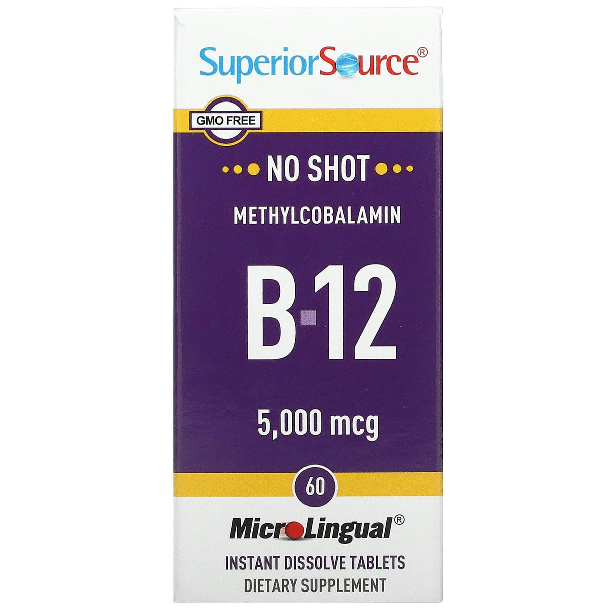 Superior Source, Methylcobalamin B-12, 10,000 mcg, 30 MicroLingual Instant Dissolve Tablets - Supply Center USA