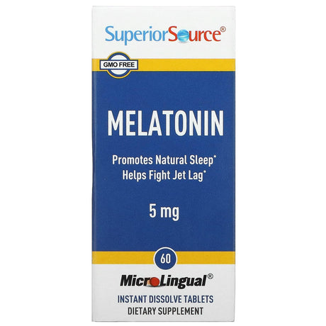 Superior Source, Melatonin, 10 mg, 100 MicroLingual Instant Dissolve Tablets - Supply Center USA