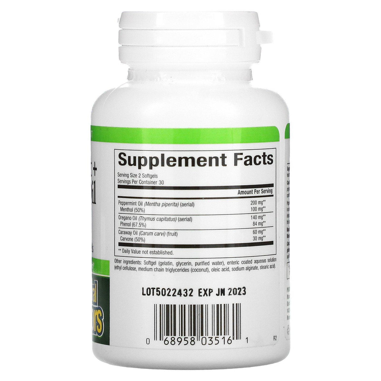 Natural Factors, Peppermint + Oregano Oil Complex, 60 Enteric Coated Softgels - Supply Center USA