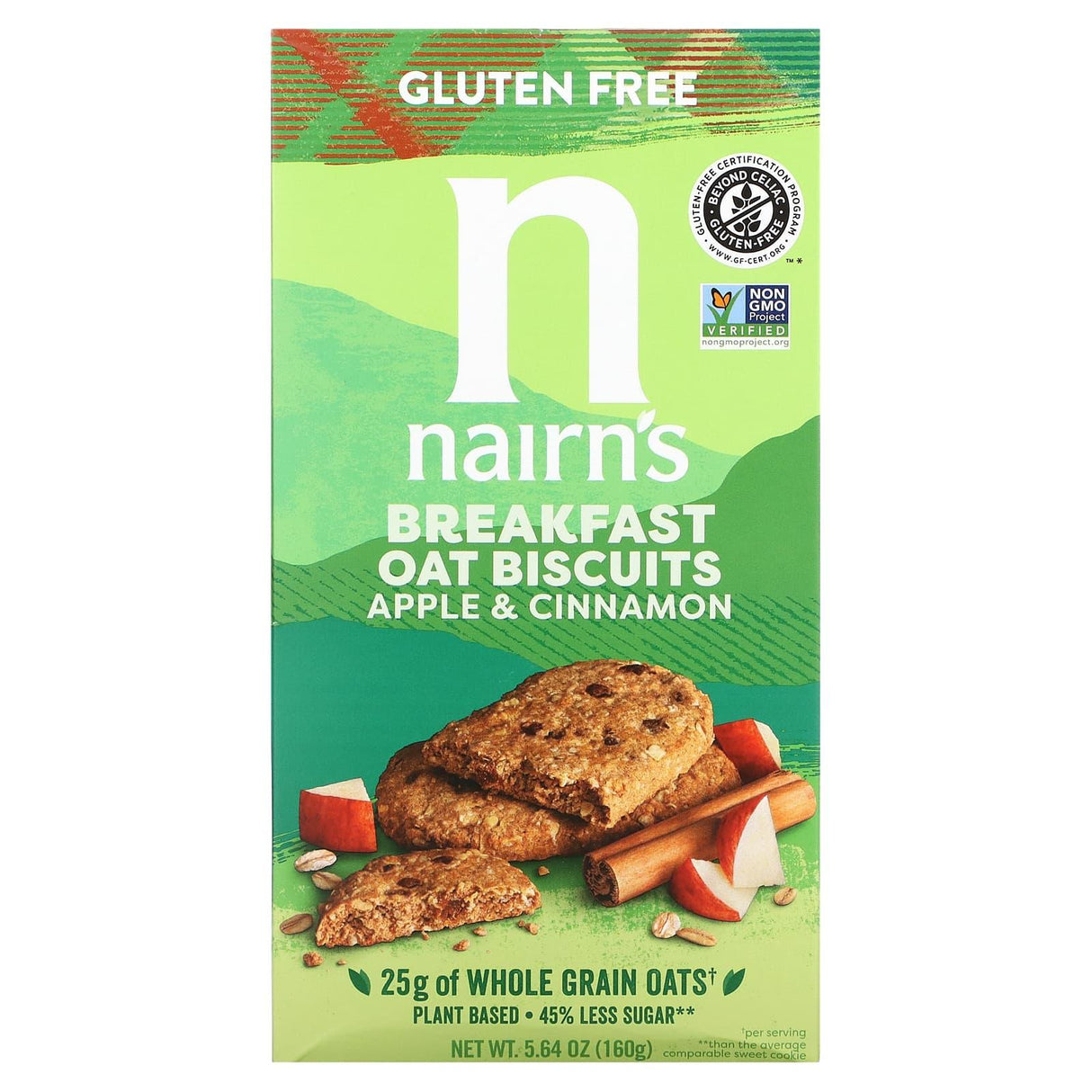 Nairn's Inc, Breakfast Oat Biscuits, Blueberry & Raspberry, 5.64 oz (160 g) - Supply Center USA