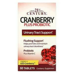 21st Century, Cranberry Plus Probiotic, 60 Tablets - HealthCentralUSA