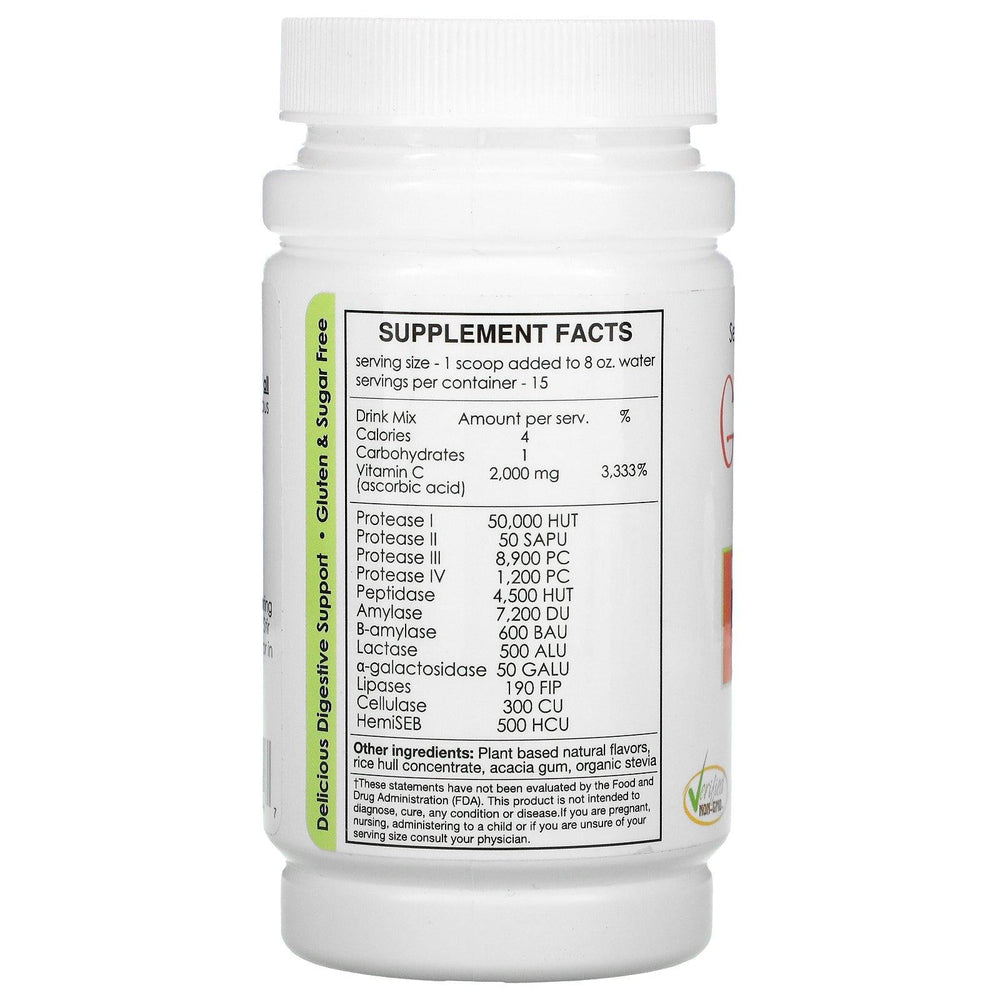 Sufficient C, Glutenizer Force Plus, Kiwi Strawberry, 2,000 mg , 52.5 g - HealthCentralUSA