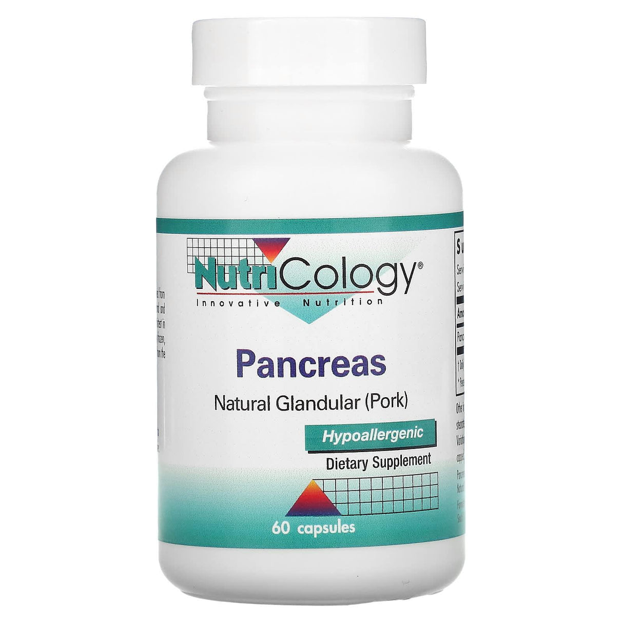 Nutricology, Pancreas, Natural Glandular (Pork), 720 Capsules - Supply Center USA