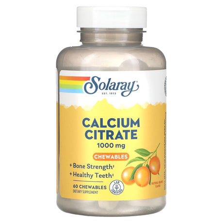 Solaray, Calcium Citrate, Natural Orange, 250 mg, 60 Chewables - Supply Center USA