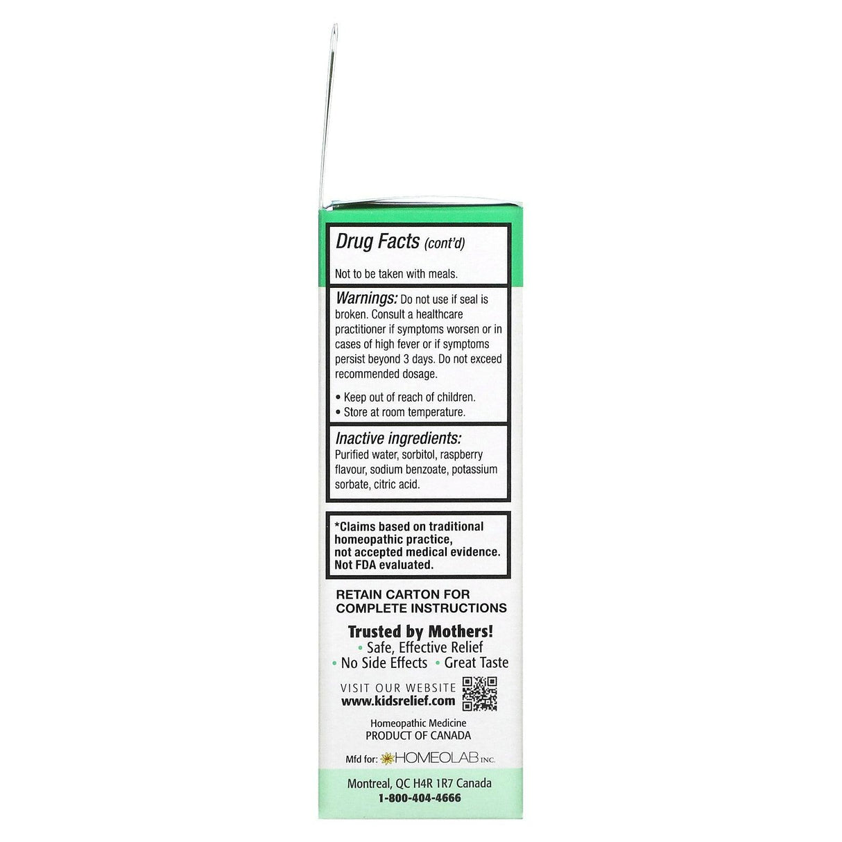 Homeolab USA, Kids Relief, Sinus Oral Liquid, For Kids 0-9 Yrs, Raspberry , 0.85 fl oz (25 ml) - Supply Center USA