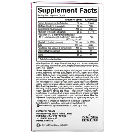 Natural Factors, BioCoenzymated, Active B Complex, 60 Vegetarian Capsules - Supply Center USA