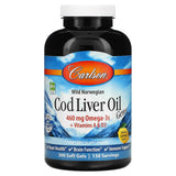 Carlson, Wild Norwegian, Cod Liver Oil Gems, Natural Lemon, 230 mg, 150 Soft Gels - Supply Center USA