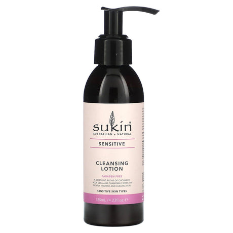 Sukin, Cleansing Lotion, Sensitive, 4.23 fl oz (125 ml) - Supply Center USA