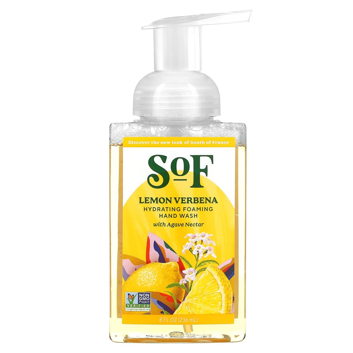 SoF, Hydrating Foaming Hand Wash with Agave Nectar, Lemon Verbena, 8 fl oz (236 ml) - Supply Center USA