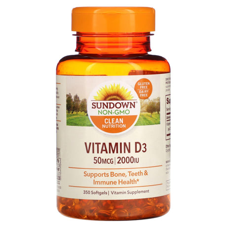 Sundown Naturals, Vitamin D3, 50 mcg (2,000 IU), 350 Softgels - Supply Center USA