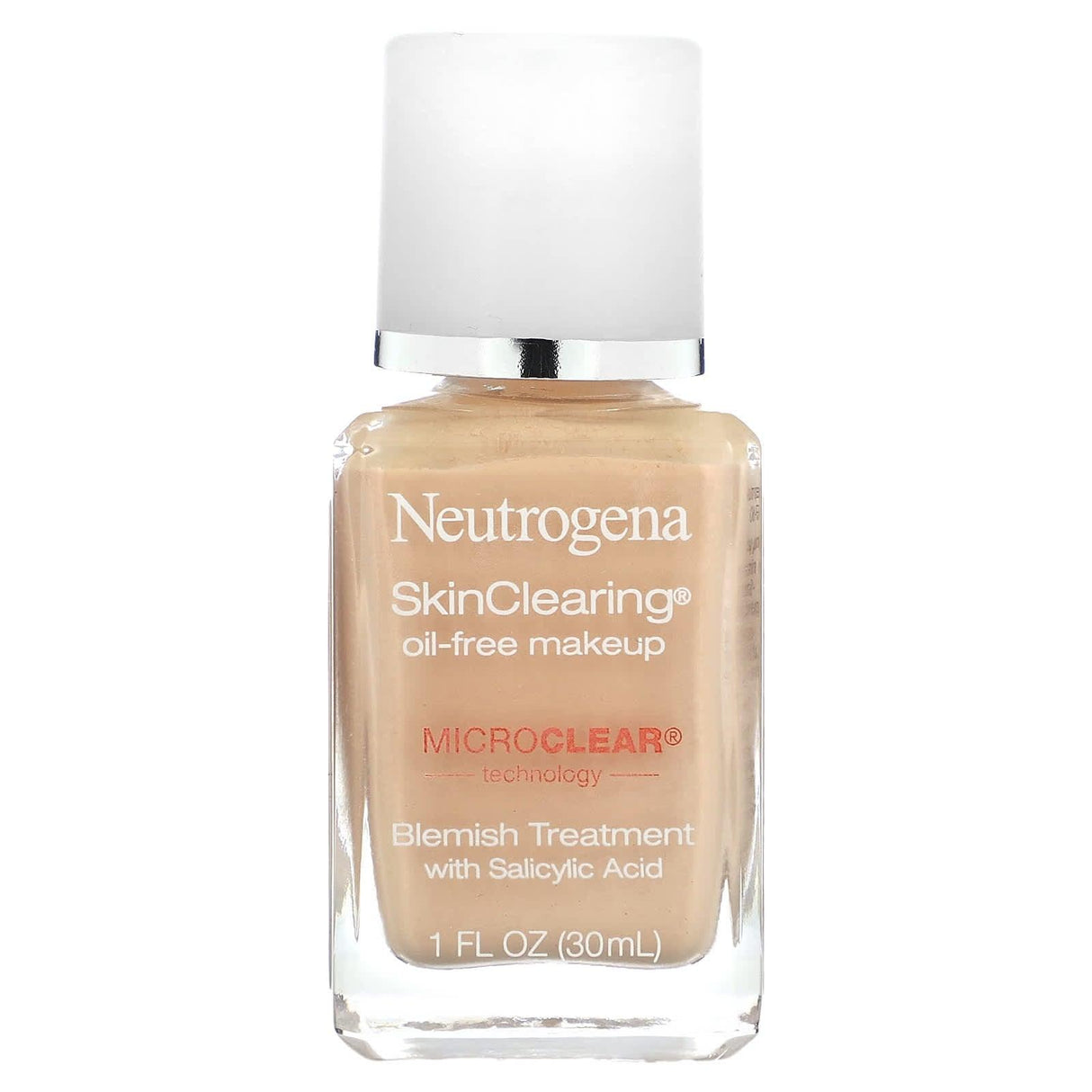 Neutrogena, SkinClearing Oil-Free Makeup, Natural Ivy 20, 1 fl oz (30 ml) - Supply Center USA