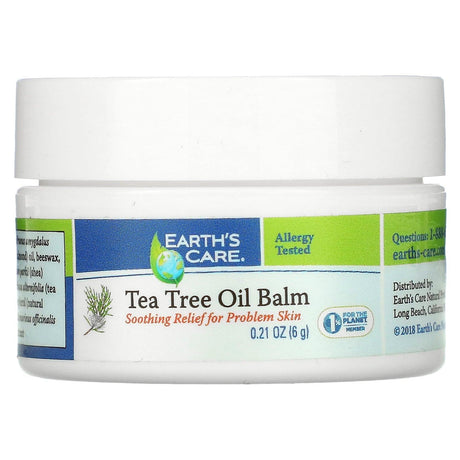 Earth's Care, Tea Tree Oil Balm, with Shea Butter and Vitamin E, 2.5 oz (71 g) - Supply Center USA