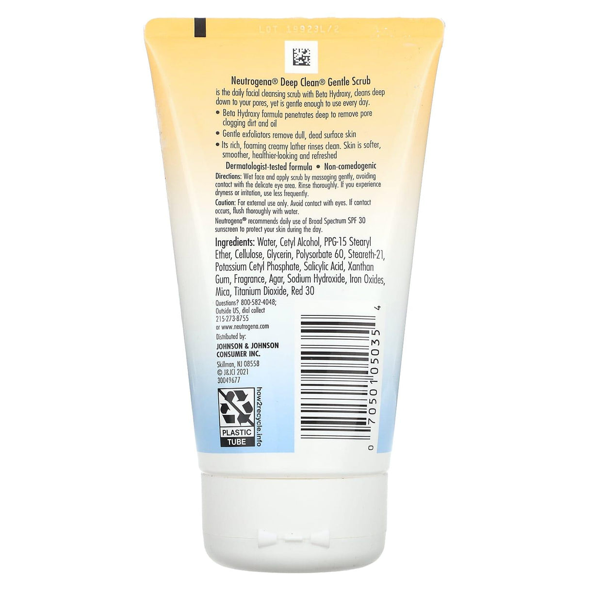 Neutrogena, Deep Clean, Gentle Scrub, 4.2 fl oz (124 ml) - Supply Center USA