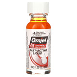 Orajel, 2 X Medicated, Toothache & Mouth Sores, Fast Acting Liquid, 0.45 fl oz (13.3 ml) - Supply Center USA