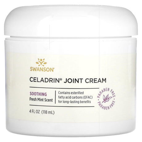 Swanson, Celadrin Joint Cream, Fresh Mint, 4 fl oz (118 ml) - Supply Center USA