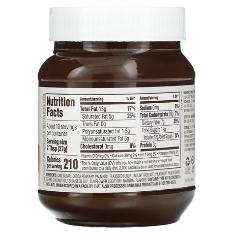 Nutiva, Organic Classic Hazelnut Spread, With Cocoa, 13 oz (369 g) - Supply Center USA