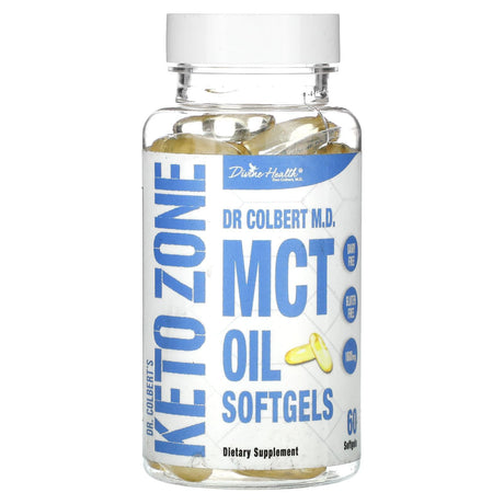 Divine Health, Dr. Colbert's Keto Zone, MCT Oil Softgels, 1,000 mg, 60 Softgels - Supply Center USA