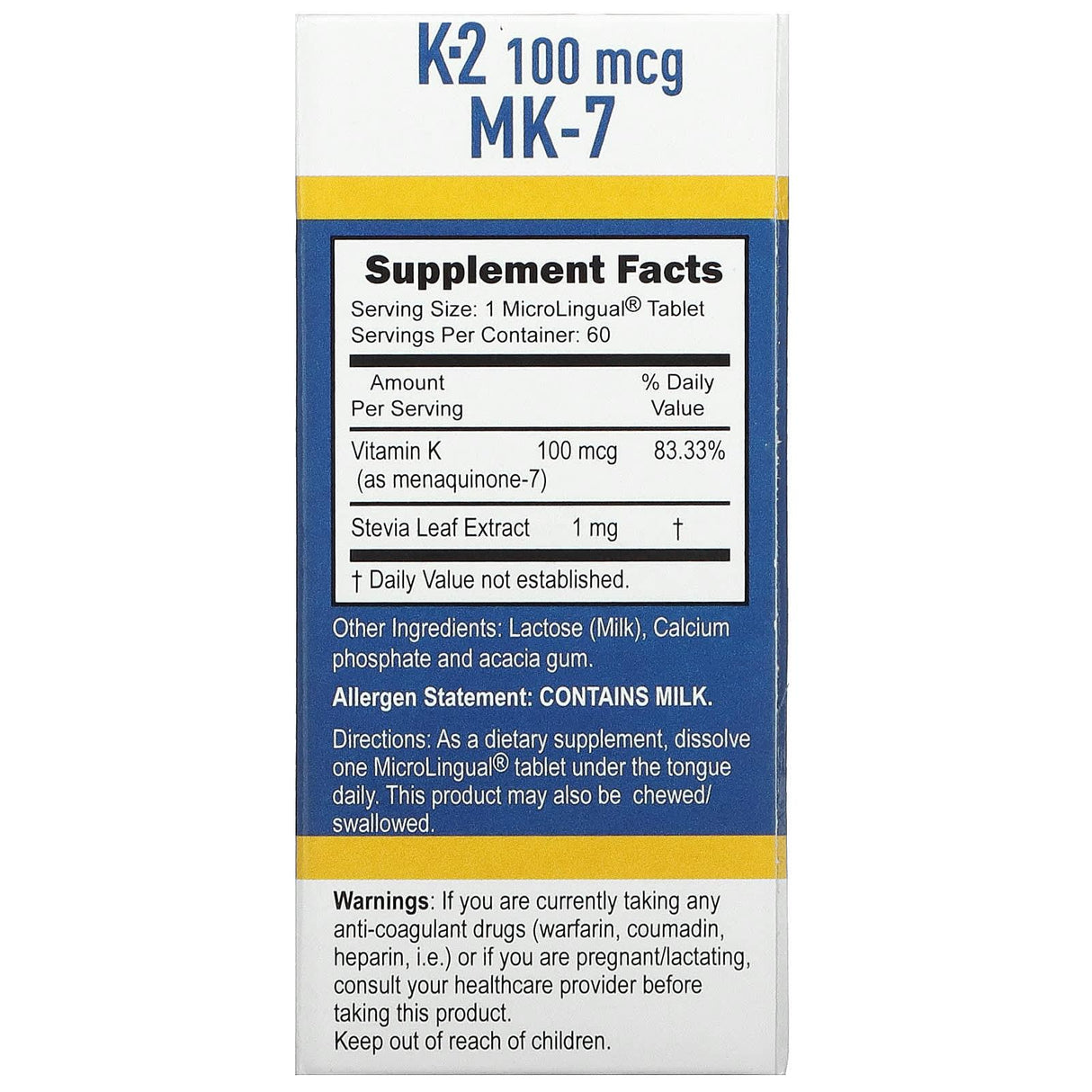 Superior Source, Vitamin K-2, 500 mcg, 60 MicroLingual Instant Dissolve Tablets - Supply Center USA