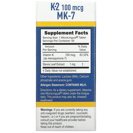 Superior Source, Vitamin K-2, 500 mcg, 60 MicroLingual Instant Dissolve Tablets - Supply Center USA