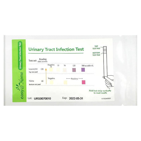 Easy@Home, Urinary Tract Infection Test, 10 Individually Wrapped Tests - Supply Center USA