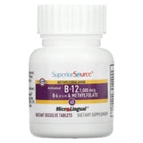 Superior Source, Activated B-12 Methylcobalamin, B-6 (P-5-P) & Methylfolate, 60 Microlingual Instant Dissolve Tablets - Supply Center USA