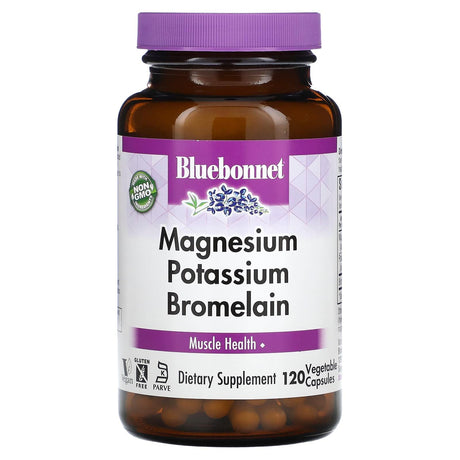 Bluebonnet Nutrition, Magnesium Potassium Bromelain, 120 Vegetable Capsules - Supply Center USA