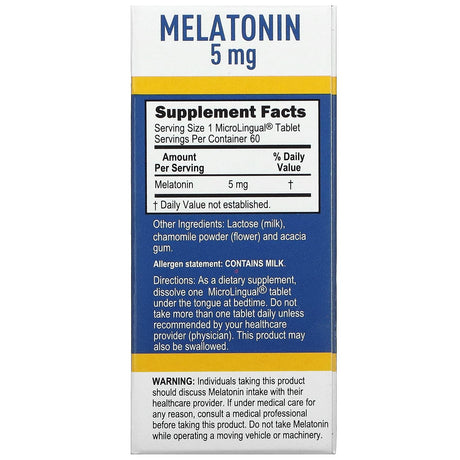 Superior Source, Melatonin, 5 mg, 60 MicroLingual Instant Dissolve Tablets - Supply Center USA