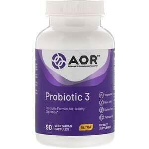 Advanced Orthomolecular Research AOR, Probiotic 3, 90 Vegetarian Capsules - Supply Center USA