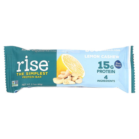 Rise Bar, The Simplest Protein Bar, Lemon Cashew, 12 Bars, 2.1 oz (60 g) Each - Supply Center USA