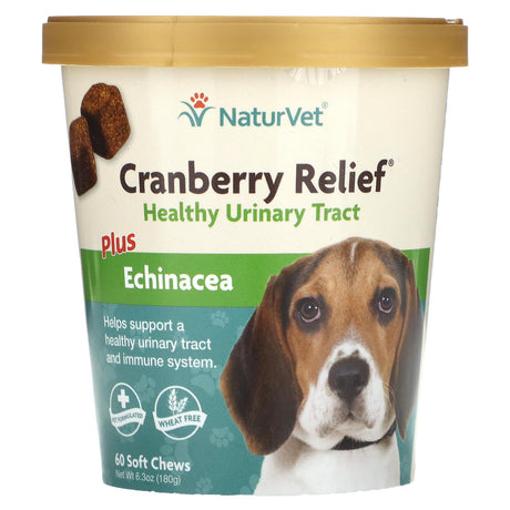 NaturVet, Cranberry Relief Healthy Urinary Tract, Plus Echinacea, 120 Soft Chews, 12.6 oz (360 g) - Supply Center USA