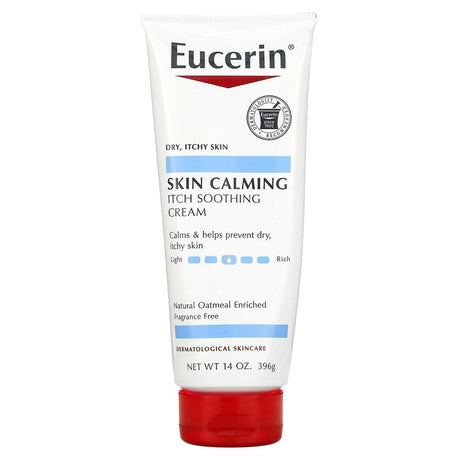 Eucerin, Skin Calming Itch Soothing Cream, Dry, Itchy Skin, Fragrance Free, 8 oz (226 g) - Supply Center USA