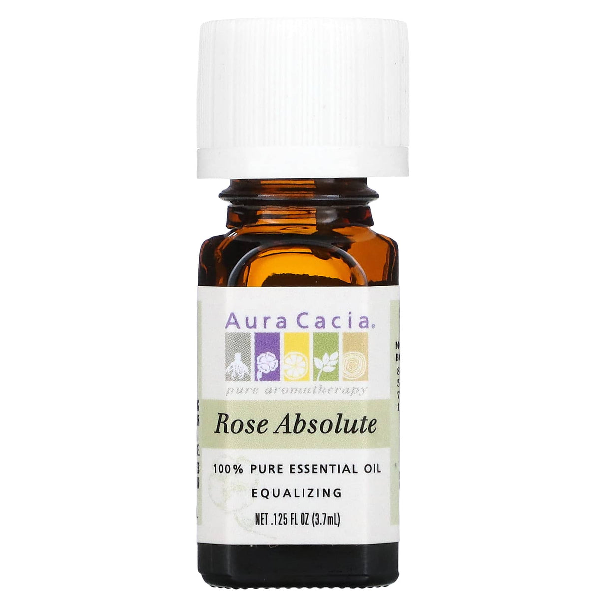 Aura Cacia, 100% Pure Essential Oil, Rose Absolute, .125 fl oz (3.7 ml)