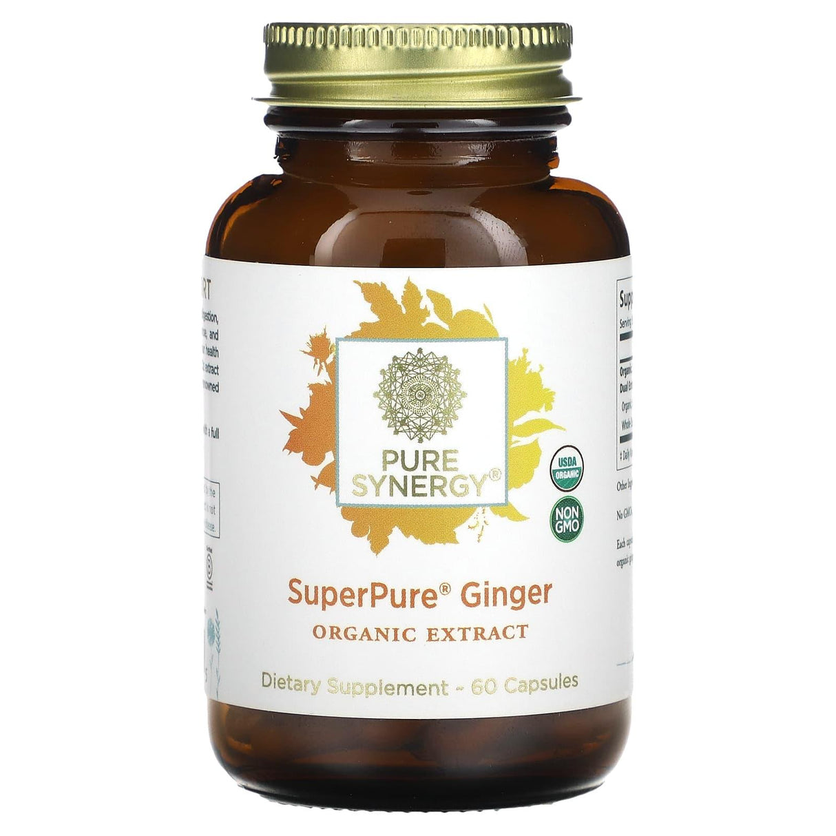 Pure Synergy, SuperPure Ginger, Organic Extract, 60 Capsules - Supply Center USA