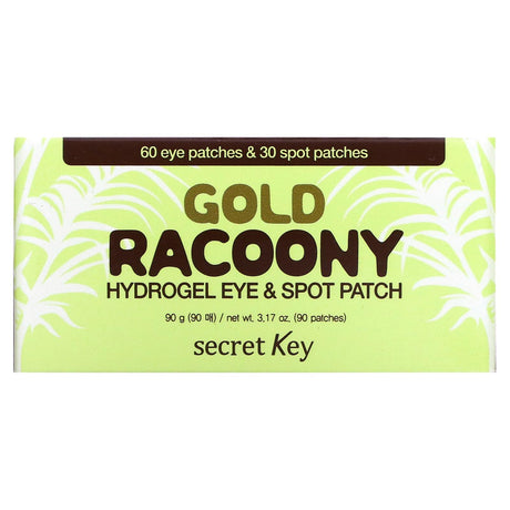 Secret Key, Gold Racoony Hydrogel Eye & Spot Patch, 90 Pieces, 3.17 oz (90 g) - Supply Center USA