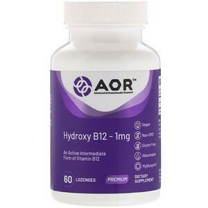 Advanced Orthomolecular Research AOR, Hydroxy B12, 1 mg, 60 Lozenges - HealthCentralUSA