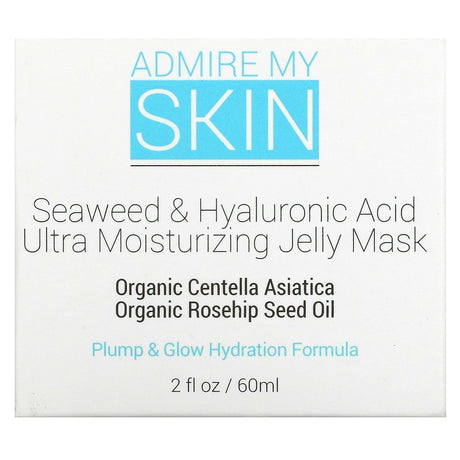 Admire My Skin, Seaweed & Hyaluronic Acid Ultra Moisturizing Jelly Beauty Mask, 2 fl oz (60 ml) - Supply Center USA