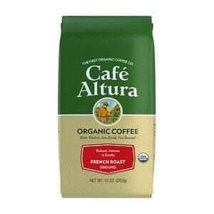 Cafe Altura, Organic Coffee, French Roast, Ground, 10 oz (283 g) - HealthCentralUSA