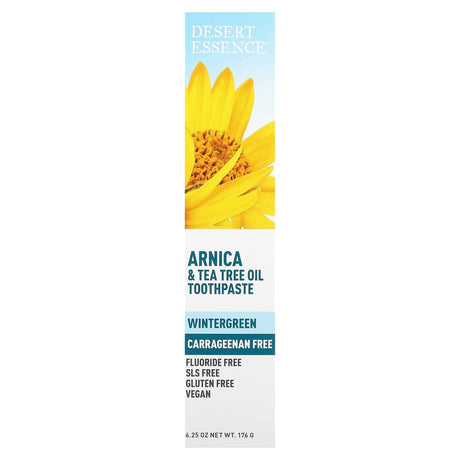 Desert Essence, Arnica & Tea Tree Oil Toothpaste, Wintergreen, 6.25 oz (176 g) - Supply Center USA