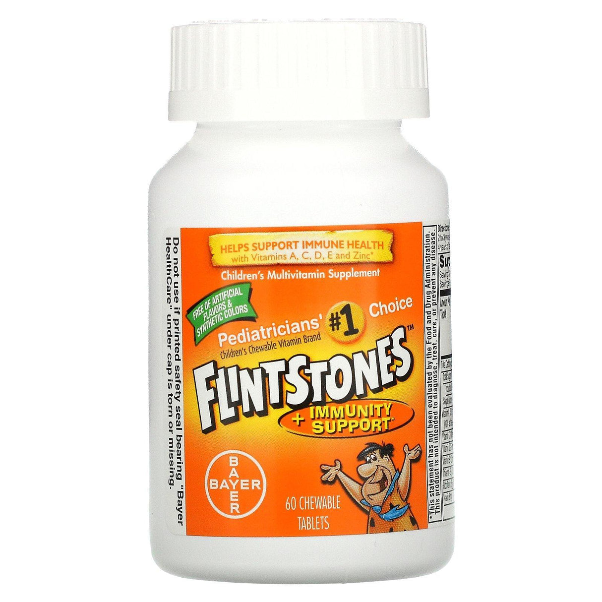 Flintstones, Children's Multivitamin Supplement + Immunity Support, Fruit, 60 Chewable Tablets - Supply Center USA