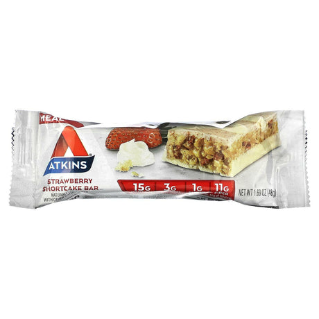 Atkins, Protein Meal Bar, Strawberry Shortcake Bar, 5 Bars, 1.69 oz (48 g) Each - Supply Center USA